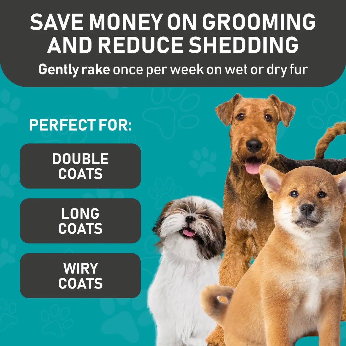 Pet Deshedding Brush Silicone Grooming Gloves