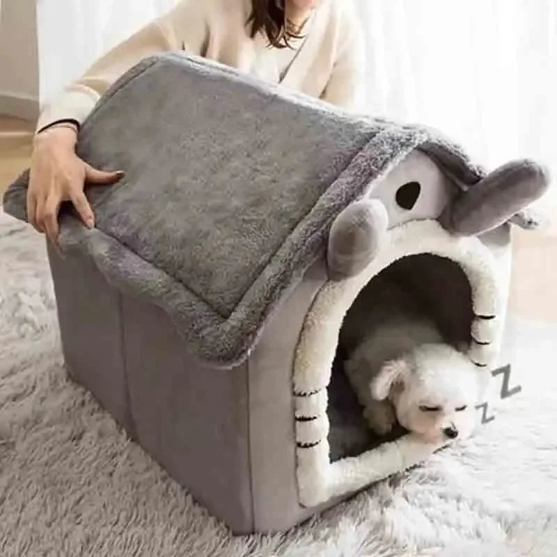 Casa para perros cálida y suave para interiores