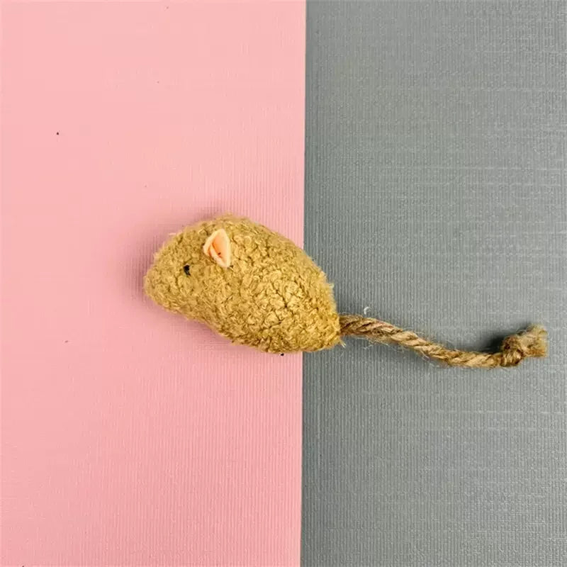 Fun Plush Mouse Cat Toy For Kitten