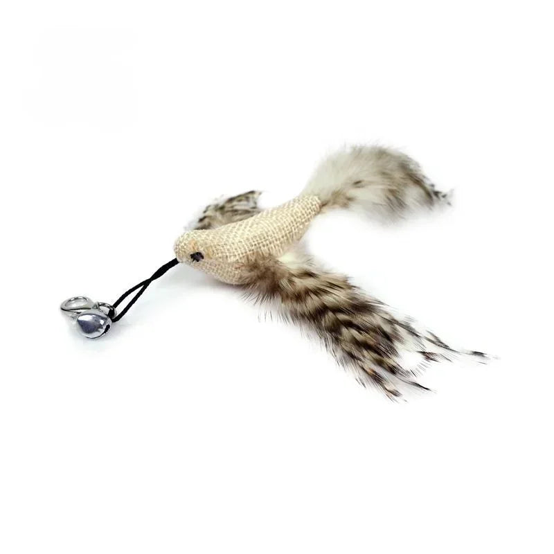 Interactive Cat Toy Funny Simulation Bird Feather