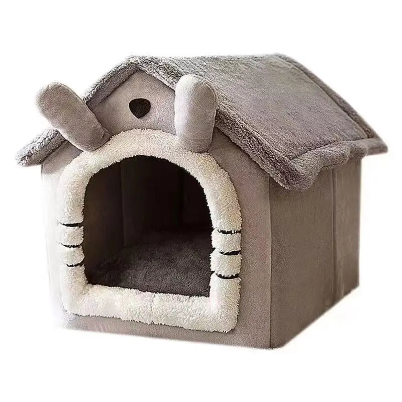 Casa para perros cálida y suave para interiores