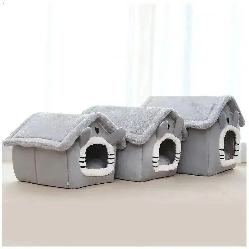 Casa para perros cálida y suave para interiores