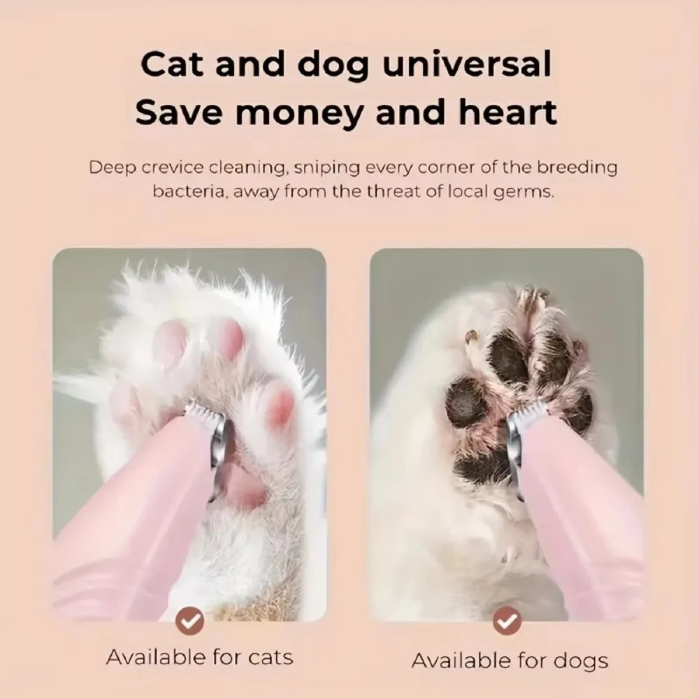 1pc Electric Pet Clippers Cat Dog Quiet Foot Hair Trimmer