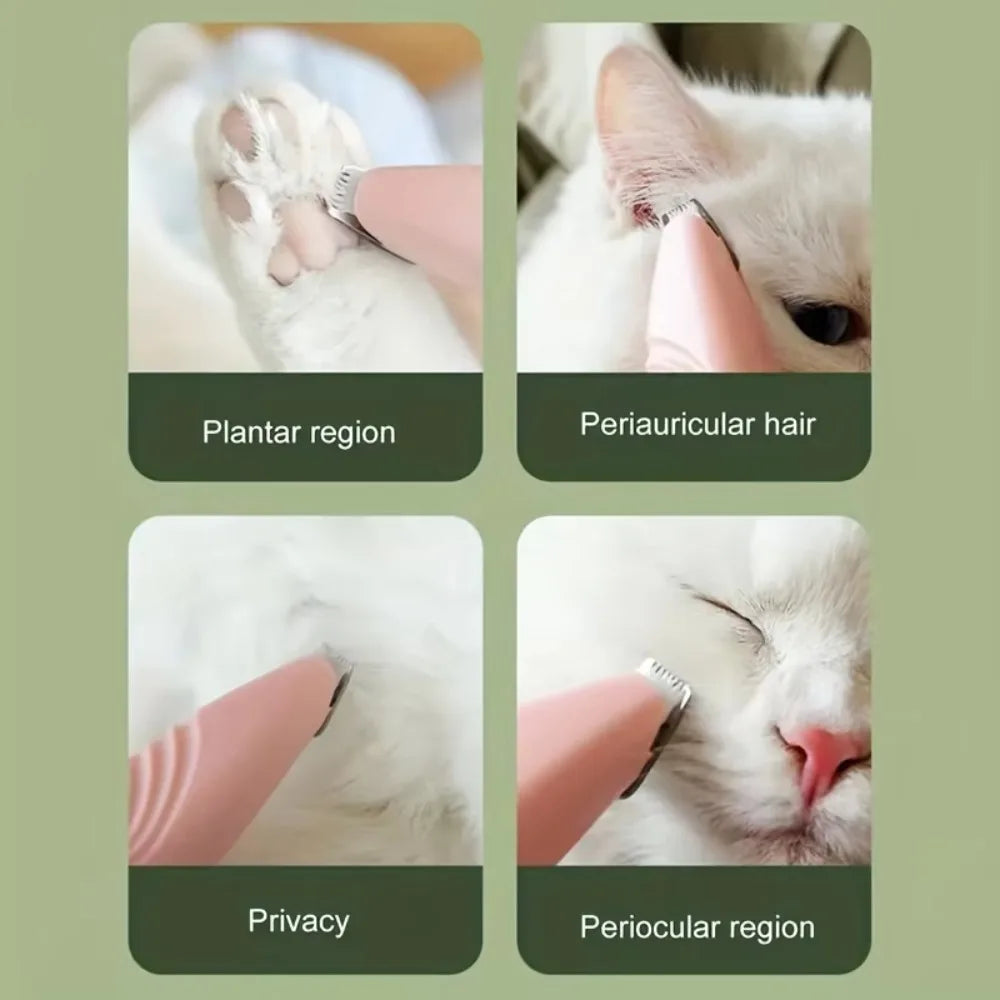 1pc Electric Pet Clippers Cat Dog Quiet Foot Hair Trimmer