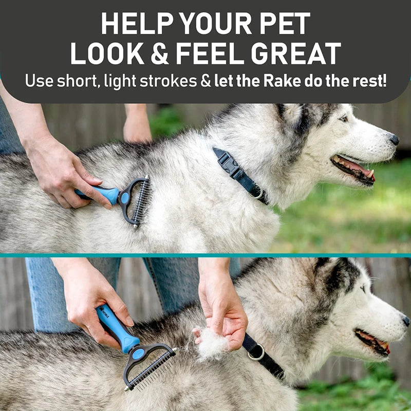 Pet Deshedding Brush Silicone Grooming Gloves