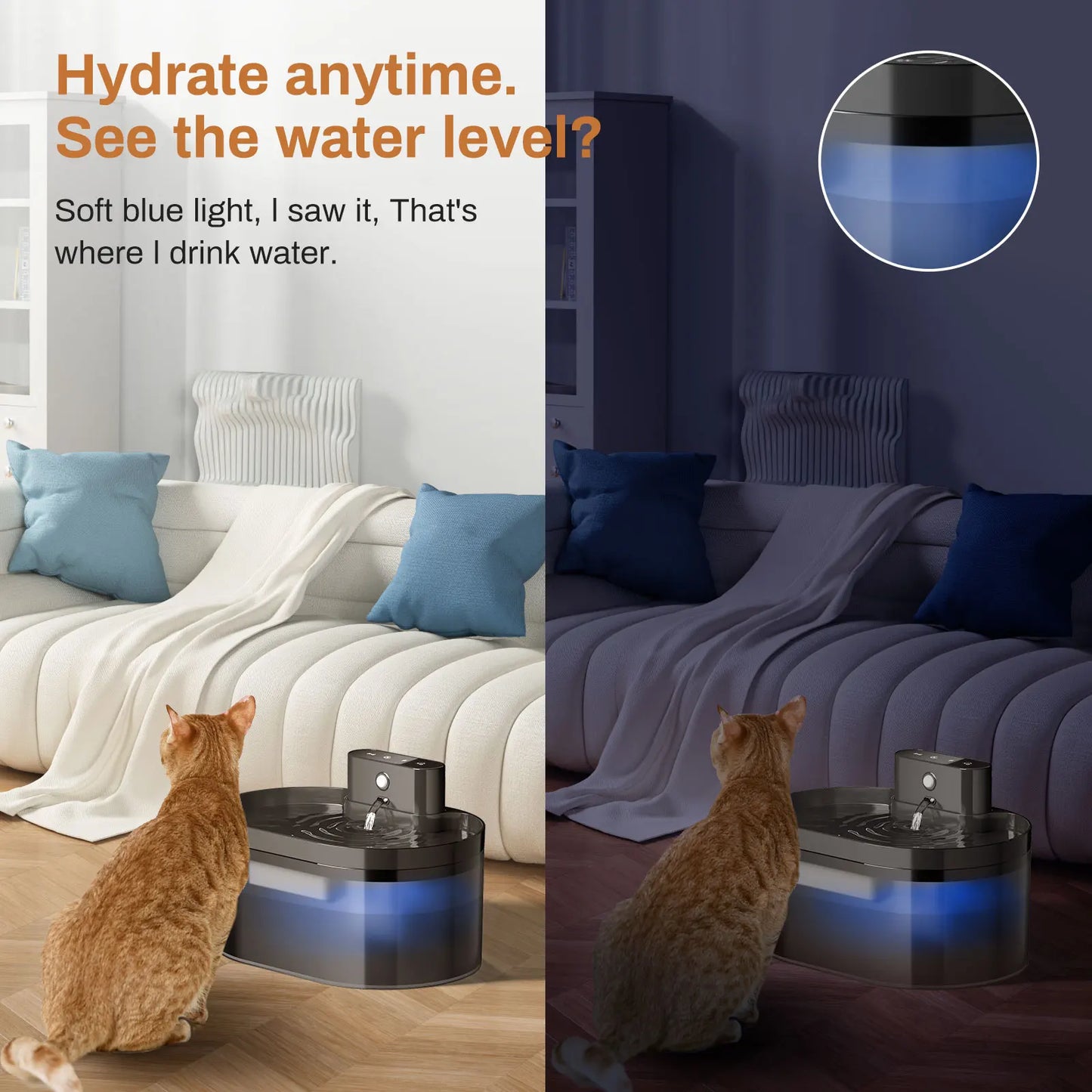 Induction Automatic Cat and Dog Drinking Fountain