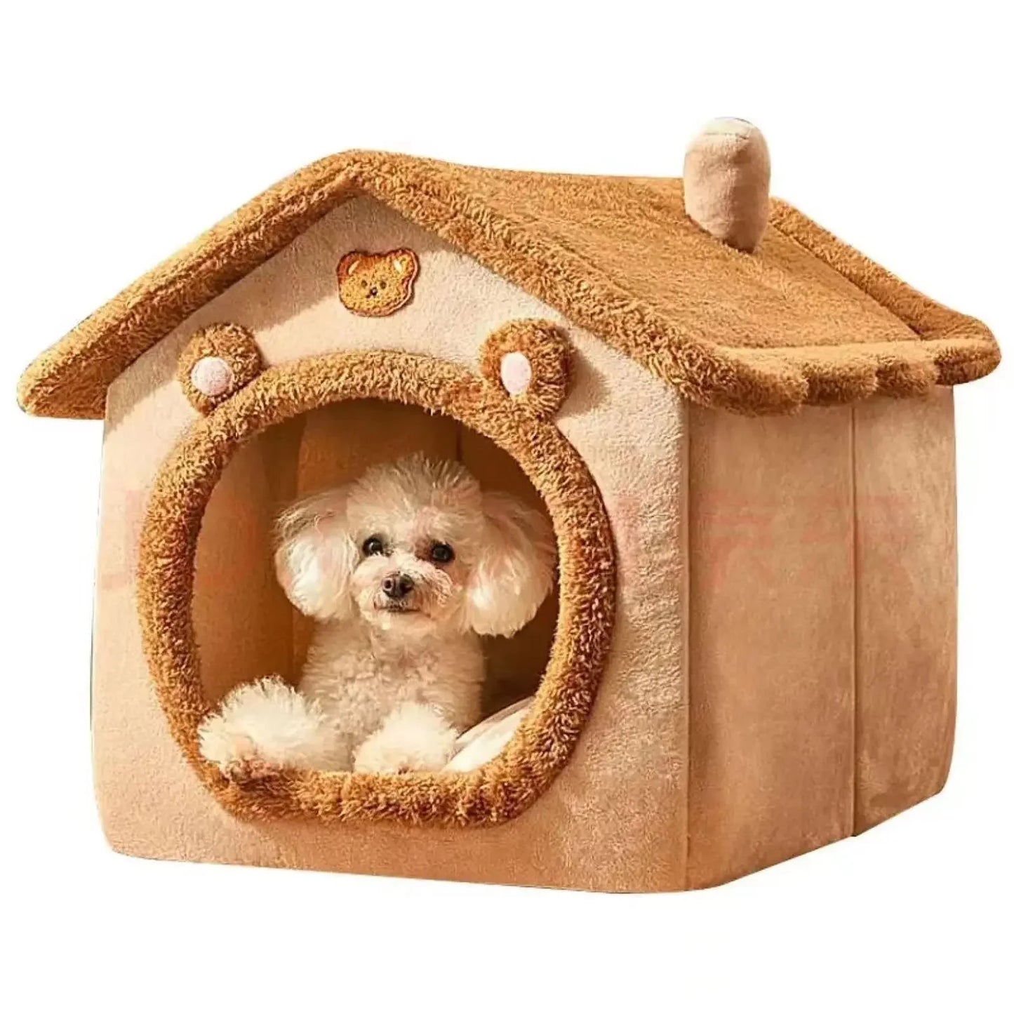 Casa para perros cálida y suave para interiores