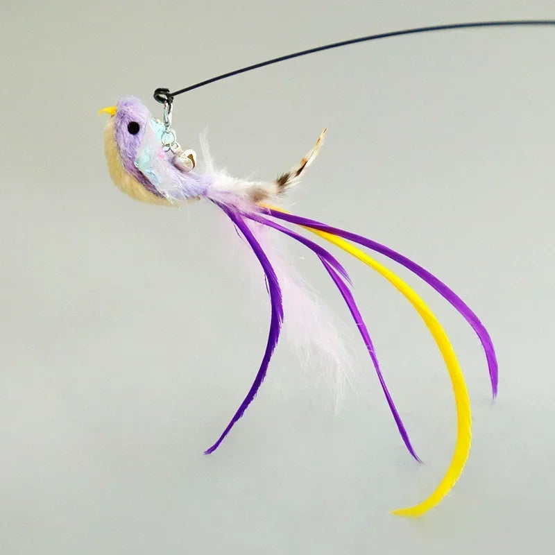 Interactive Cat Toy Funny Simulation Bird Feather