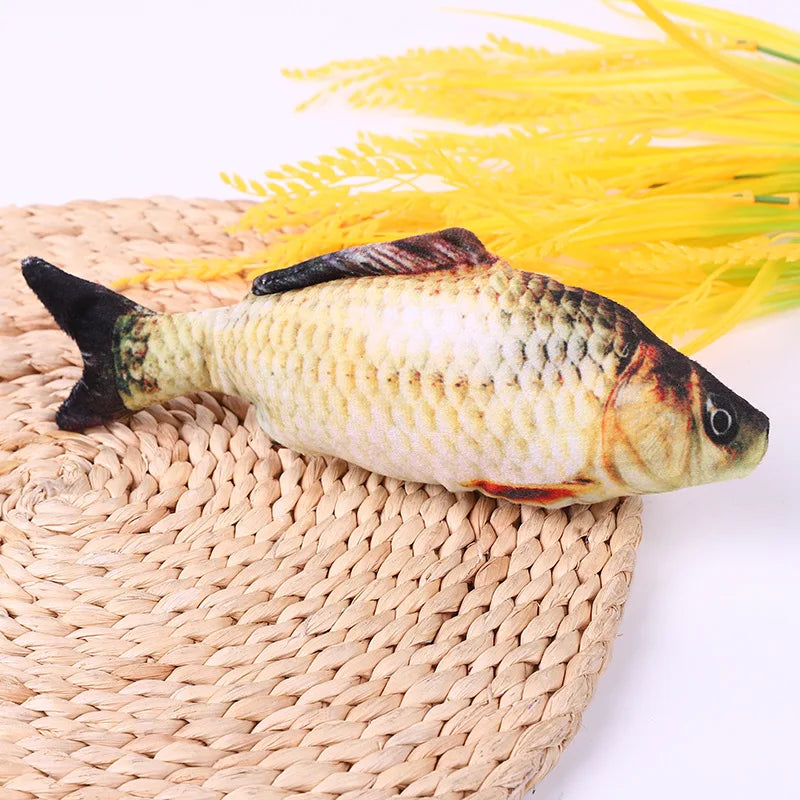 Cat Toy Training Entertainment Fish Plush Stuffed