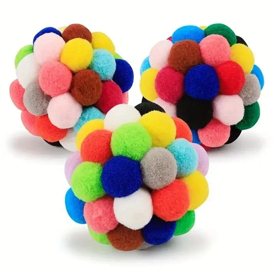 Plush Ball Toy Pet Elastic Bell Ball