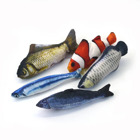 Cat Toy Training Entertainment Fish Plush Stuffed