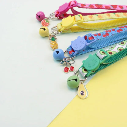 Pet Ribbon Fruit Cat Collar Cat