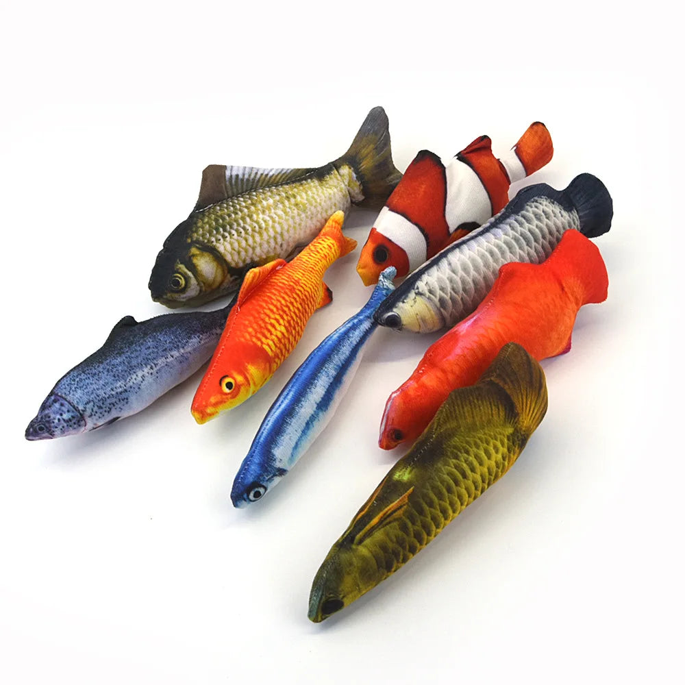 Cat Toy Training Entertainment Fish Plush Stuffed