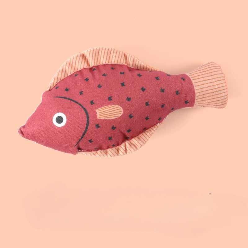Cat Toy Training Entertainment Fish Plush Stuffed