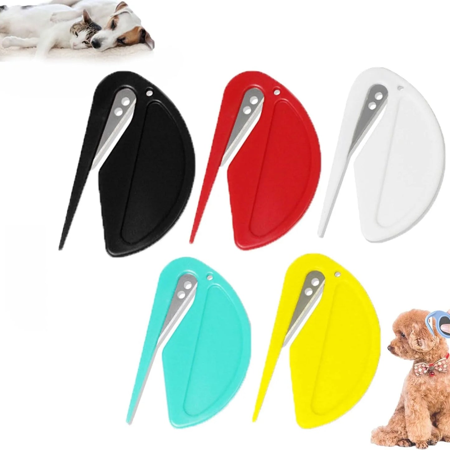 5pcs Pet Knot Cutter, Colorful Perfect De-tangling Tool For Cats