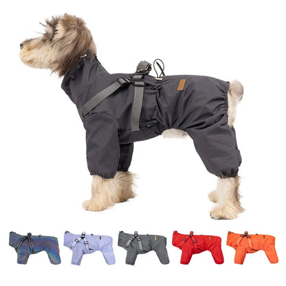 Dog Raincoat with Harness Waterproof