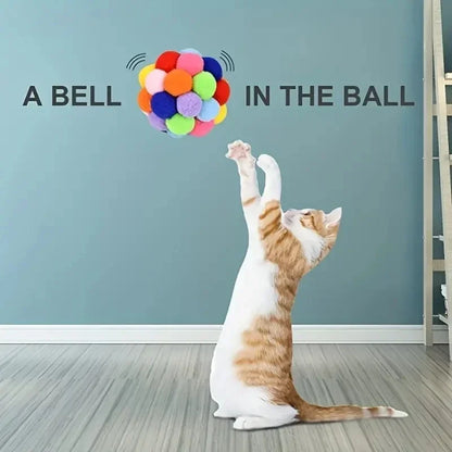 Plush Ball Toy Pet Elastic Bell Ball