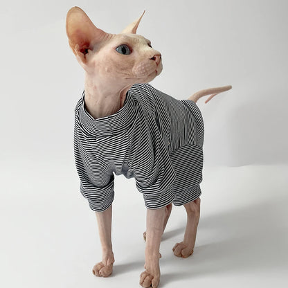 Cat Clothes Leisure Stripe 4-legged