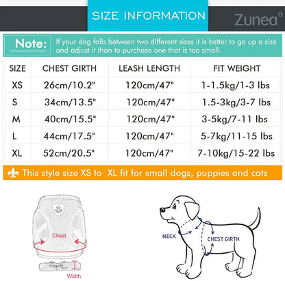 Reflective Cat Harness Breathable Cat Dog Harness