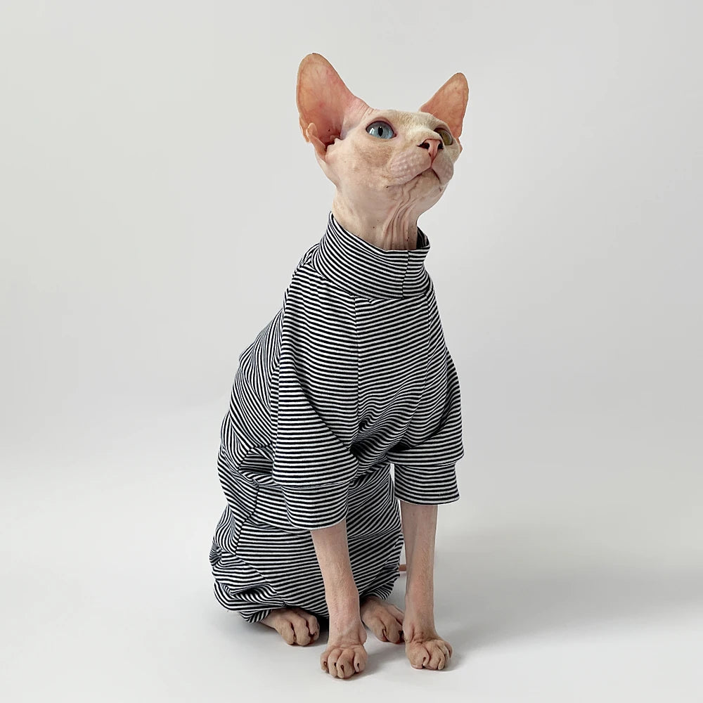 Cat Clothes Leisure Stripe 4-legged