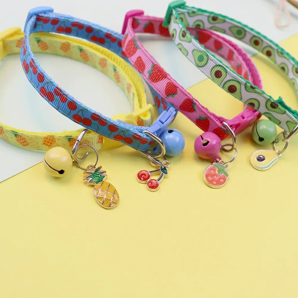 Pet Ribbon Fruit Cat Collar Cat
