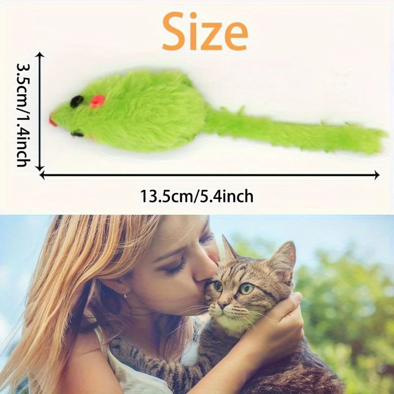 25 Pack Plush Little Mice Cat Toys Mouse