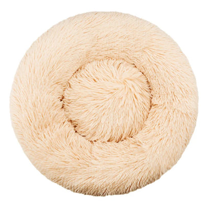 Round Dog Bed Winter Warm Cat Bed Plush