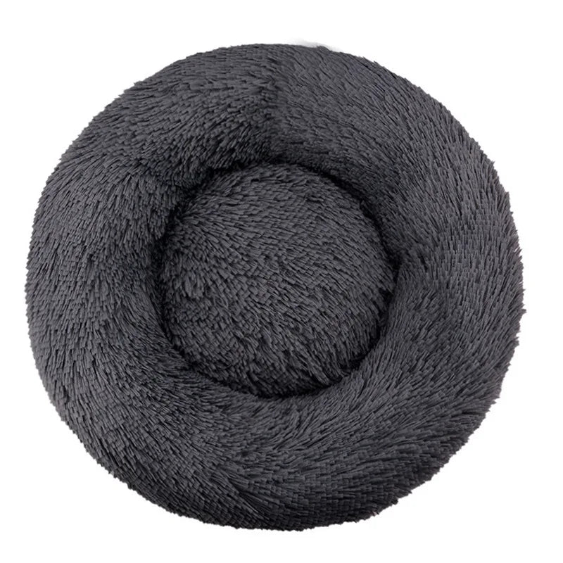 Round Dog Bed Winter Warm Cat Bed Plush