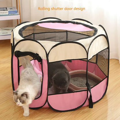 Foldable cats, dog tents claw-resistant