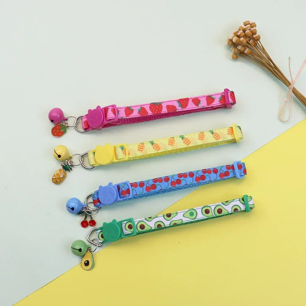 Pet Ribbon Fruit Cat Collar Cat