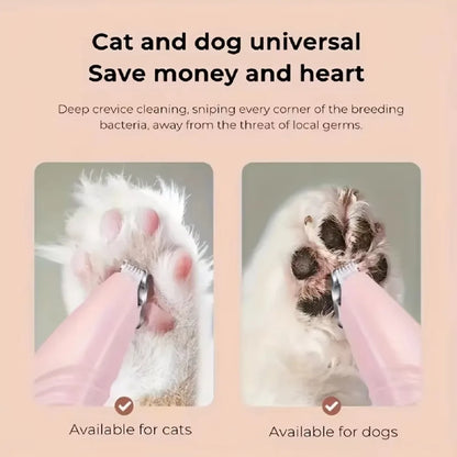 1pc Electric Pet Clippers Cat Dog Quiet Foot Hair Trimmer