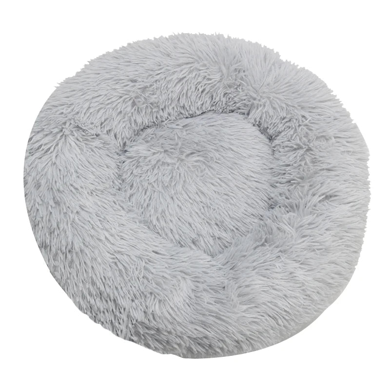 Round Dog Bed Winter Warm Cat Bed Plush