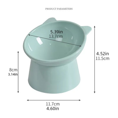 Pet feeding bowl Diagonal neck guard bowl