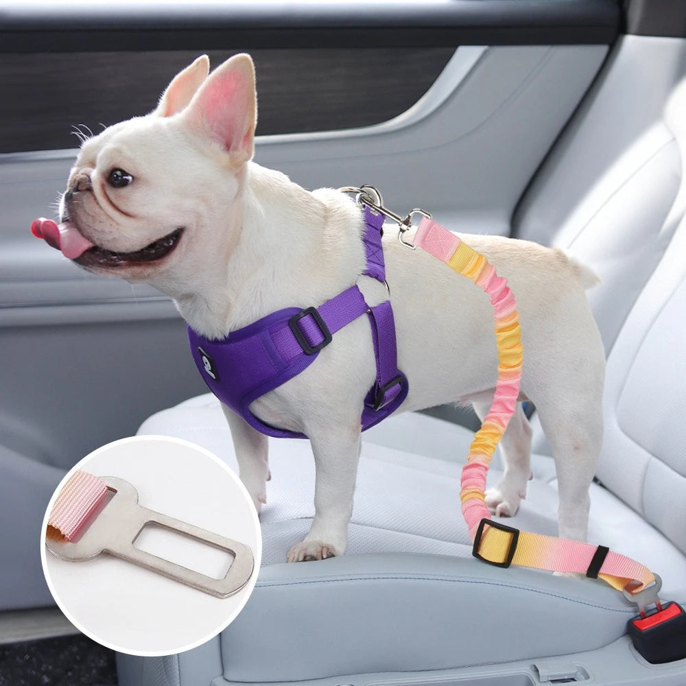 Adjustable Dog Car Seat Belt Harness Leash