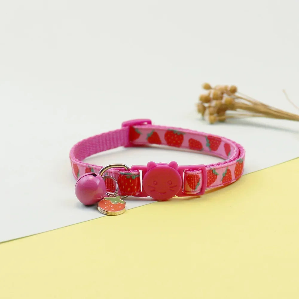 Pet Ribbon Fruit Cat Collar Cat