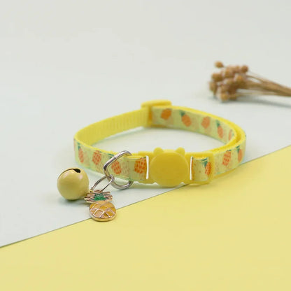 Pet Ribbon Fruit Cat Collar Cat