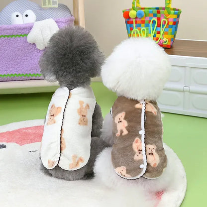 Pet Plush Jumpsuit Autumn Winter Dog Clothes
