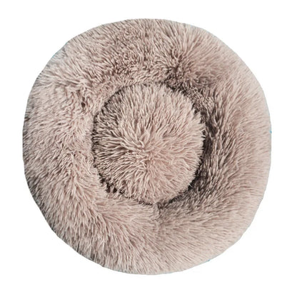 Round Dog Bed Winter Warm Cat Bed Plush