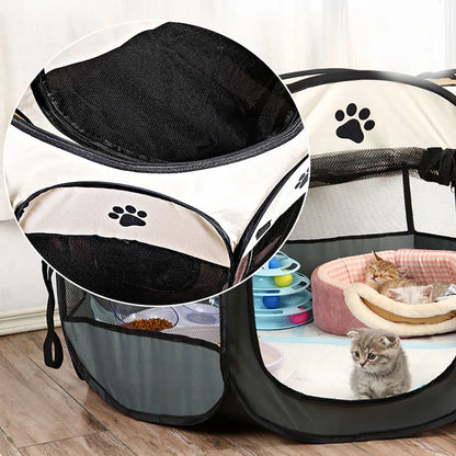 Foldable cats, dog tents claw-resistant