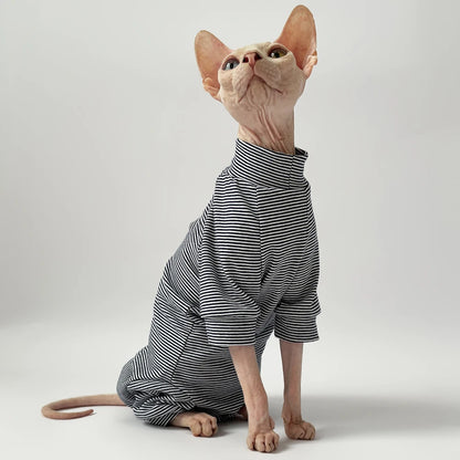 Cat Clothes Leisure Stripe 4-legged