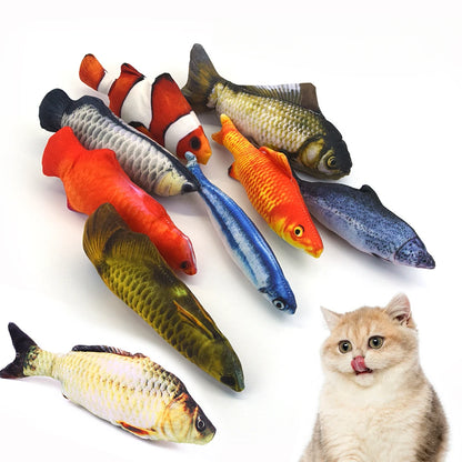 Cat Toy Training Entertainment Fish Plush Stuffed