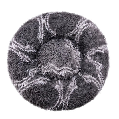 Round Dog Bed Winter Warm Cat Bed Plush