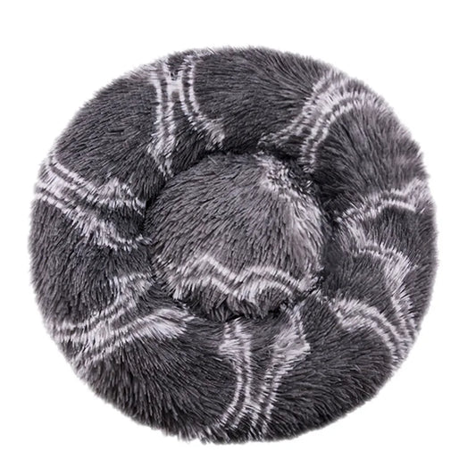 Round Dog Bed Winter Warm Cat Bed Plush