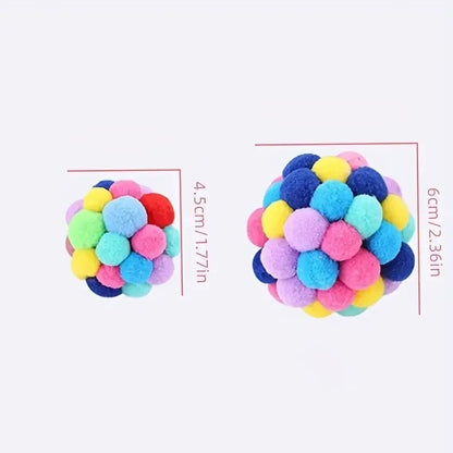 Plush Ball Toy Pet Elastic Bell Ball