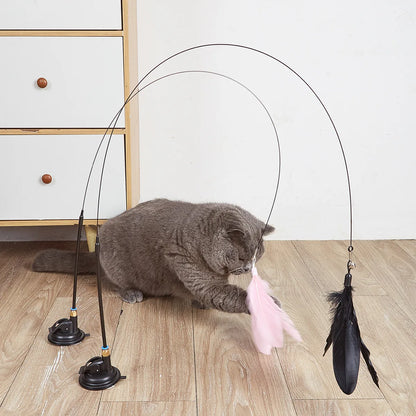 Cats Toys Feathers Wand Interactive Toy Kitten