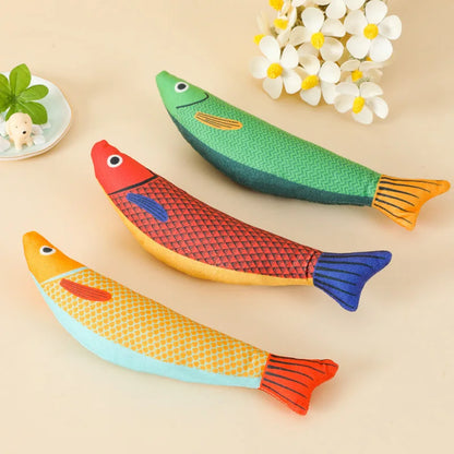 Cat Toy Training Entertainment Fish Plush Stuffed