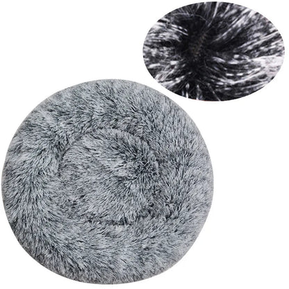 Round Dog Bed Winter Warm Cat Bed Plush