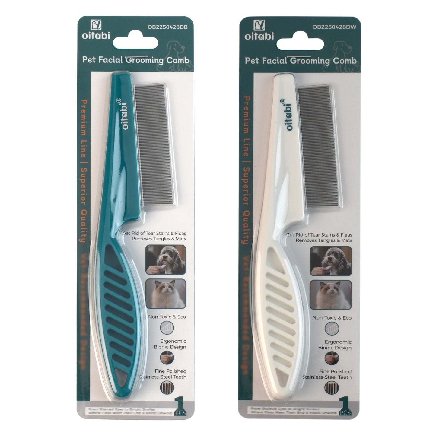 Oitabi Flea Lice Comb, Dog Cat Grooming Combs