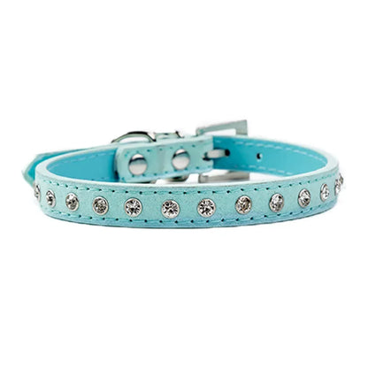 New Rhinestone Pet Collar Shiny Row of Diamond Dog Collars