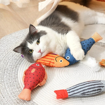 Cat Toy Training Entertainment Fish Plush Stuffed
